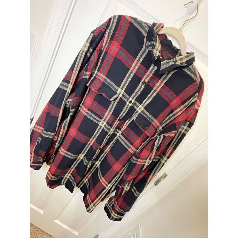 Eddie Bauer vintage men’s 100% cotton plaid shirt XXL button down